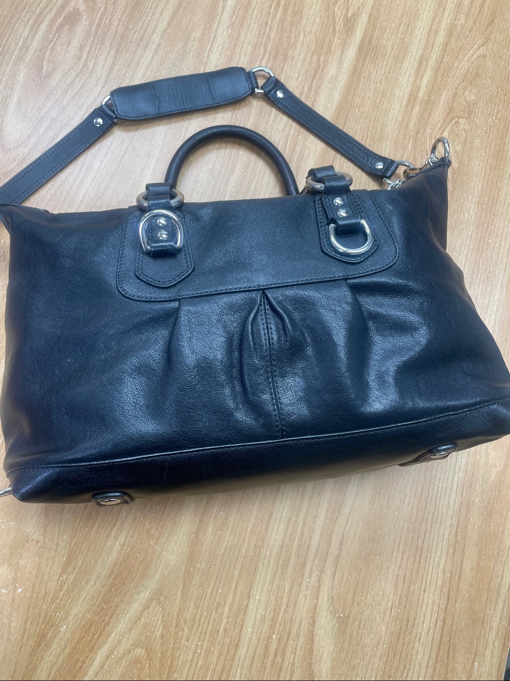 Coach Black Leather Satchel - Picture 11 of 13